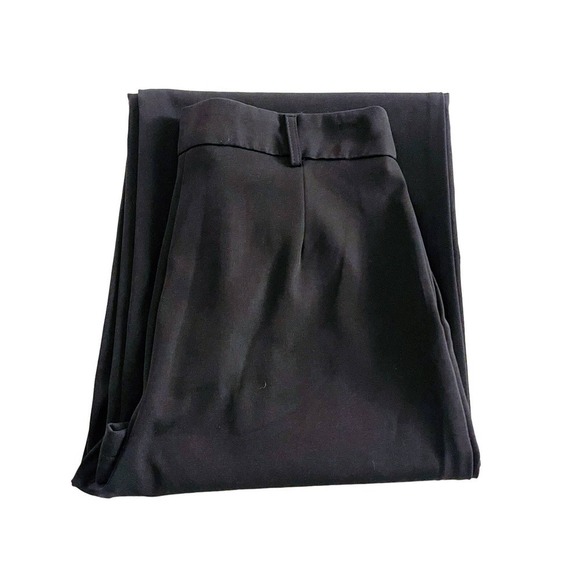 Princess Polly Black Work Slacks Button Front Pinch Pleat Wide Leg SZ6 - Picture 2 of 4